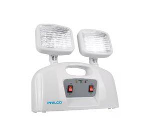 Lámpara de emergencia LED, 2 focos Philco certificado, blanco