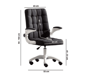 Silla De Oficina De Tela Altura Con Ajustable Y Ruedas