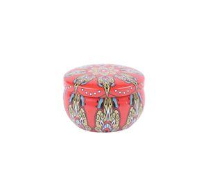 Vela Caja Metal Roja 4*6cm