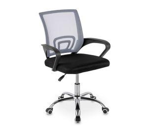 Silla Ejecutiva Ergonómica New York Gris Con Soporte Lumbar y Altura Ajustable