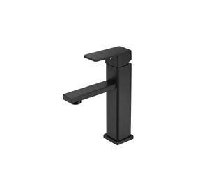 Llave Monomando Vanitorio Acero Inoxidable Negro Mate