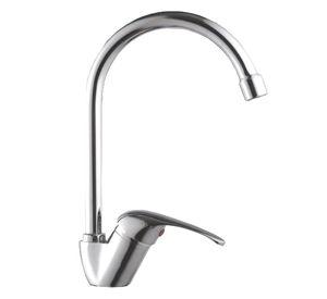 Llave Monomando Lavaplatos Vertical Colomba Color Plateado