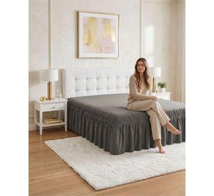 Faldón De Cama King Cubre Base Con Pliegues
