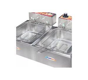 Freidora Eléctrica Industrial 2 Canastos Acero Inoxidable 10 Litros 220V