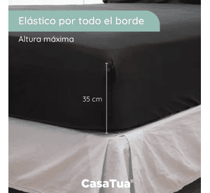 Sabana 1800 hotel ultra suave funda bordada 2 plazas color negro