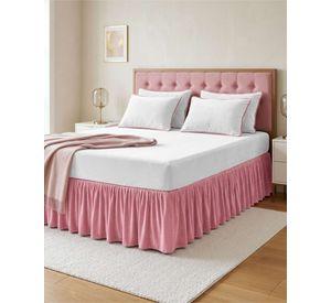 Faldón De Cama King Cubre Base Con Pliegues 06