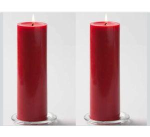 Pack de velones cirios rojos 15 X 5 CM
