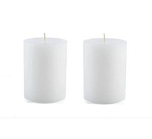 PACK DE 2 VELAS CIRIOS BLANCAS DE 5 X 5 CMS