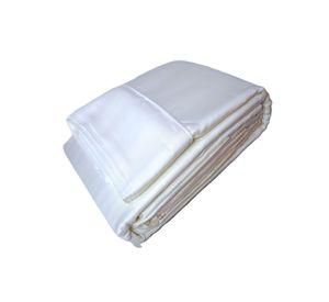 Sabanas de Bambu QUEEN con 2Fundas 100% Lyocell. Sgreen/Blanco
