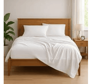 Juego sabanas Okaeri twin xl 200 hilos color blanco