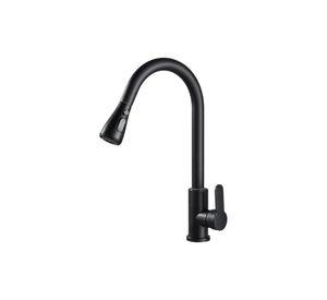 Llave Monomando Lavaplatos Profesional Extraíble Negra