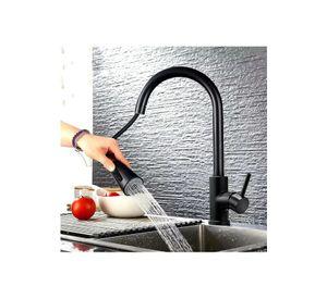 Llave Monomando Lavaplatos Profesional Extraíble Negra