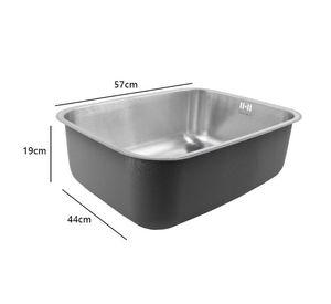 Lavaplatos Dekora 57x44cm Plata Bajo cubierta