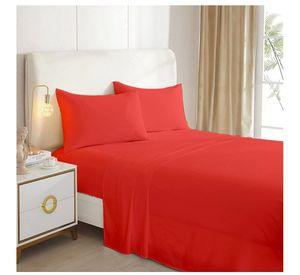 Juego de sabanas Rojo 2.5 Plazas Excelente Calidad