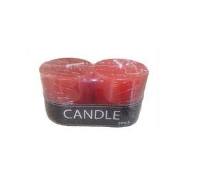 PACK DE 2 VELAS CIRIOS ROJOS DE 5 X 5