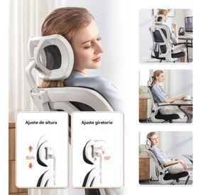 Silla Amia Ergonomica Silla De Escritorio Soporte Lumbar Elastico Silla de Oficina Giratoria