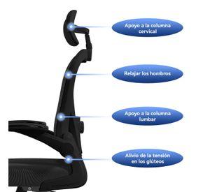 Silla Amia Ergonomica Silla De Escritorio Soporte Lumbar Ajustable Silla de Oficina Ejecutiva
