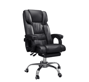 Sillón Ejecutivo De Cuero PU Reclinable Reposapiés Reclinable
