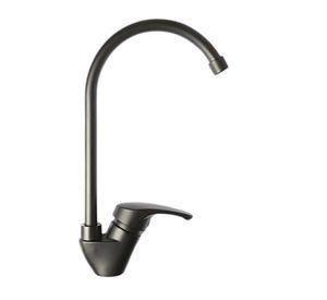 Llave Monomando Lavaplatos Hoffens Allegra Negra Cuello Fijo