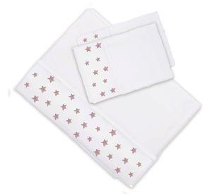 Juego de Sábanas 2 Plazas Estrellas Rosa