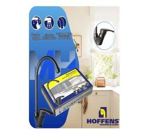Llave Monomando Lavaplatos Hoffens Allegra Negra Cuello Fijo