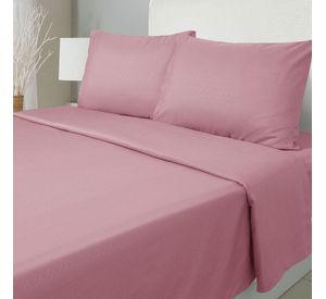 JUEGO DE SABANAS ARTHOME 2 PLAZAS ROSADA CON RELIEVE - MICROFIBRA 80G