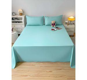 JUEGO DE SABANA KING 200 HILOS CELESTE