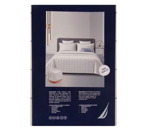 Sabanas  Microfibra  Estampada 1 .5 pl 3P- Nautica Home -Blanco