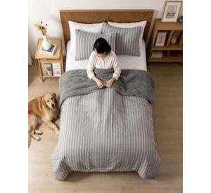 Quilt 2 Plazas Palma Cationic Con Sherpa Para Invierno m3