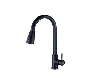 Llave Monomando Lavaplatos Retractil Negra