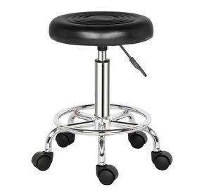 Taburete Piso Bar Ajustable Giratorio Con Ruedas