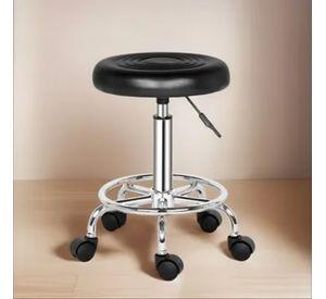 Taburete Piso Bar Ajustable Giratorio Con Ruedas