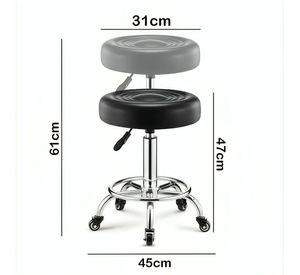 Taburete Piso Bar Ajustable Giratorio Con Ruedas