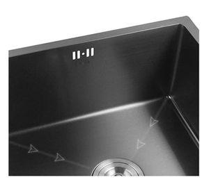 Lavaplatos Dekora 39x36 cm – Acero Inoxidable 2 mm Negro, Sobre/Bajo Cubierta