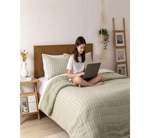 Quilt Palma Cationic 2 Plazas Con Reverso De Chiporro Suave m1