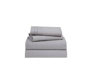 Juego Sábanas Hotel Ultra Suave Microfibra + 2 Fundas Bordadas King Blanco
