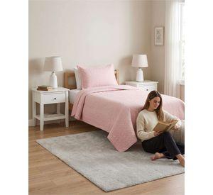 Cubrecama Quilt Verano Plaza y Media Suave Fresco Con Funda