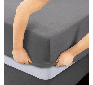Sábana King | 800 Hilos Algodón Lisas Deluxe Gris