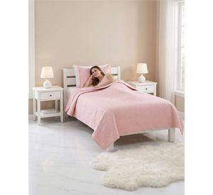 Cubrecama Quilt Verano Plaza y Media Delgado Texturizado Set Con Fundas a1