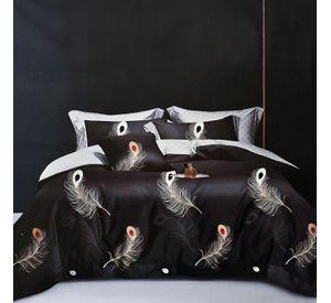 JUEGO DE SABANAS 2.0 PLAZAS QUEEN PLUMAS BLACK 630