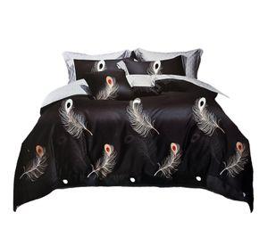 JUEGO DE SABANAS 2.0 PLAZAS QUEEN PLUMAS BLACK 630