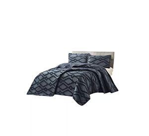 CUBRECAMA 2 PLAZA TUFTING RELIEVE DIAMANTE DE VERANO MODERNO ELEGANTE SERIE 2 TF
