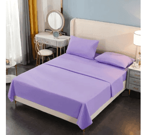 Juego sabanas bj hogar 200h 2p 4 piezas color lila