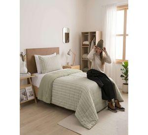 Quilt Palma Cationic Plaza Y Media Con Reverso De Chiporro Suave m1