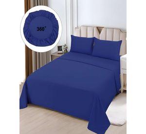 JUEGO DE SABANAS KING AZUL MARINO K9