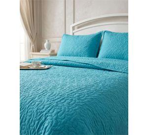 Cubrecama Quilt Verano 2 Plazas Delgado Texturizado Set Con Fundas a6