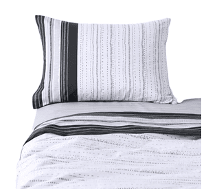 Combo sabana 1.5 plaza 144 hilos + 2 almohadas Cannon