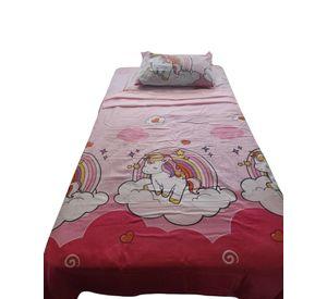 SABANA INFANTIL PLAZA Y MEDIA UNICORNIO NIÑA