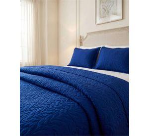 Cubrecama Quilt Verano King Delgado Texturizado Set Con Fundas a4