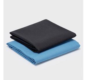 PACK 2 SABANAS ARTHOME CELESTE + NEGRO 1 PLAZA